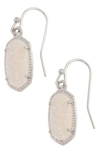 Kendra Scott Lee Earrings In 14k White Plated Brass In Iridescent Drusy