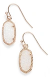 Kendra Scott 'lee' Small Drop Earrings In Iridescent Drusy/ Rose Gold