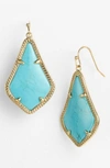 Kendra Scott Signature Alex Drop Earrings In Turquoise Magnesite/gold