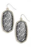 Kendra Scott Danielle Large Openwork Statement Earrings In Gold/ Gunmetal