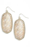 Kendra Scott Danielle Large Openwork Statement Earrings In Gold/rose Gold