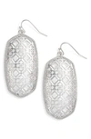 Kendra Scott Danielle Large Openwork Statement Earrings In Silver