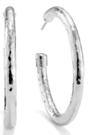 Ippolita Sterling Silver Skinny Electroform Hoop Earrings In Sterling Silver
