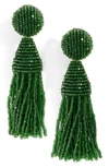 OSCAR DE LA RENTA 'CLASSIC SHORT' TASSEL DROP CLIP EARRINGS,R18J102