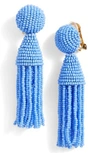 OSCAR DE LA RENTA 'CLASSIC SHORT' TASSEL DROP CLIP EARRINGS,F17J102