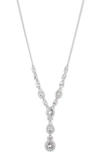 Givenchy Multi-crystal And Pave Y-neck Necklace In Silver