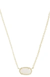 Kendra Scott Elisa Pendant Necklace In Iridescent Drusy/gold