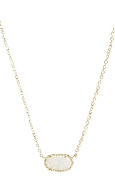 Kendra Scott Elisa Pendant Necklace In Iridescent Drusy/gold