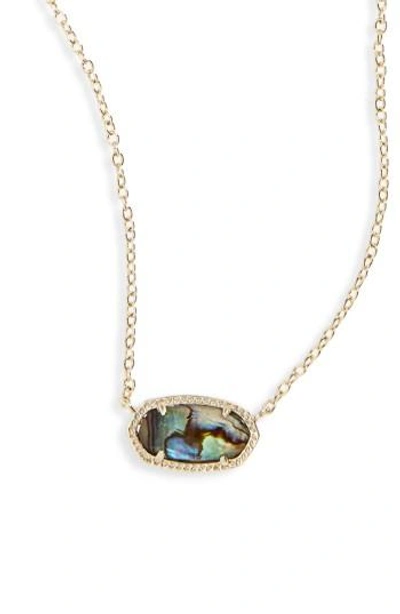 Kendra Scott Signature Elisa Necklace, 15 In Gold/abalone