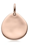 Monica Vinader Siren 18ct Rose-gold Vermeil Small Pendant In Rose Gold