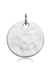 Monica Vinader Engravable Havana Round Pendant Charm In Silver