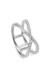 MONICA VINADER RIVA DIAMOND RING,SS-RG-RIWX-DIA