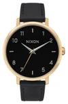 NIXON THE ARROW LEATHER STRAP WATCH, 38MM,A1091513