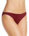 Stella Mccartney Smooth & Lace Bikini In Garnet Red