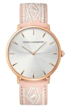 REBECCA MINKOFF LEATHER STRAP WATCH, 40MM,2200014