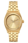Nixon Medium Time Teller Bracelet Watch, 31mm In Gold
