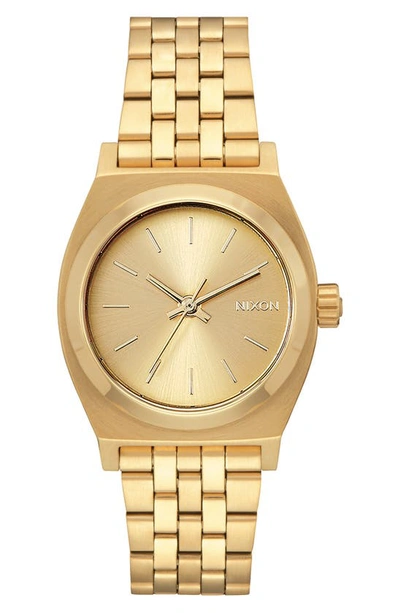 Nixon Medium Time Teller Bracelet Watch, 31mm In Gold