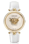 VERSACE PALAZZO EMPIRE LEATHER STRAP WATCH, 39MM,VCO040017