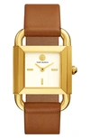 TORY BURCH PHIPPS LEATHER STRAP WATCH, 29MM X 41MM,TBW7200