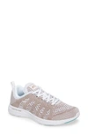 Apl Athletic Propulsion Labs 'techloom Pro' Metallic Knit Sneakers In White/ Rose Gold/ Melange