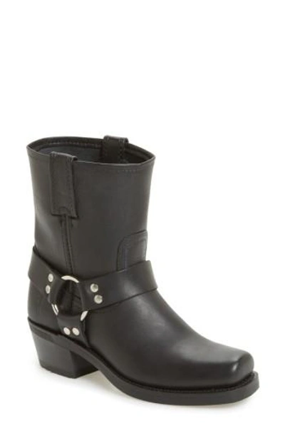 Frye Harness Leather Mid-calf Boots In Black