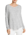Rag & Bone Hudson Mélange Stretch-jersey Top In Light Gray