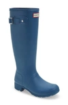 Hunter 'tour' Packable Rain Boot In Dark Earth Blue