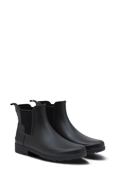 Hunter Original Refined Chelsea Rain Boots In Black