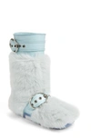 MIU MIU FAUX FUR BUCKLE BOOTS,5U307B 3K4DF 02599