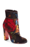 CHRISTIAN LOUBOUTIN MOULAMAX FLORAL VELVET BOOTIE,3171167