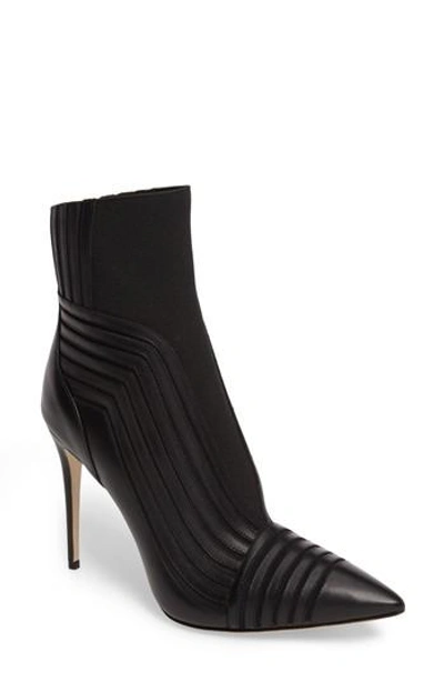 Paul Andrew 115mm Sovata Leather & Knit Ankle Boots In Black