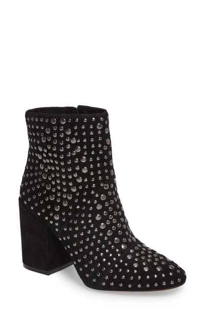 Vince Camuto Drista Studded Block-heel Booties Women's Shoes In Black