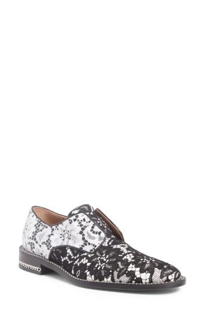 Givenchy Two-tone Floral Lace Derby, Black/white