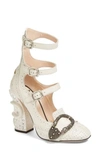 GUCCI QUEERCORE EMBELLISHED GLADIATOR PUMP,452140A3N00