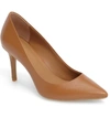 Calvin Klein Women's Gayle Pointed-toe Pumps Women's Shoes In Caramel Leather