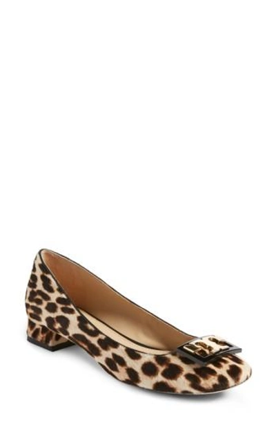 Tory Burch Gigi Calf-hair Logo 25mm Pump, Leopard