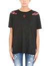 MARCELO BURLON COUNTY OF MILAN PACHU BLACK COTTON T-SHIRT,CWAA016E17047019