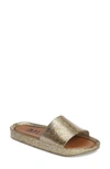 Melissa Beach Slide Sandal In Gold Glitter