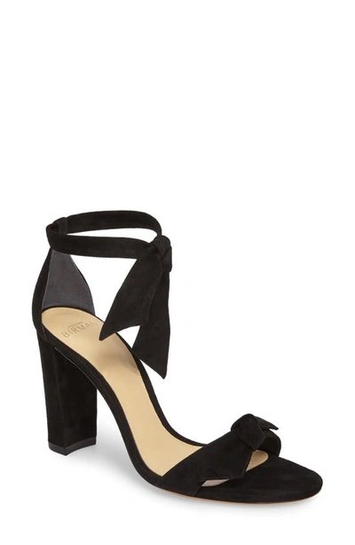 Alexandre Birman Clarita Knotted Sandal In Black Suede