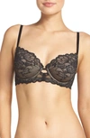 Calvin Klein Seductive Comfort With Lace Full Coverage Bra Qf1741 In Black