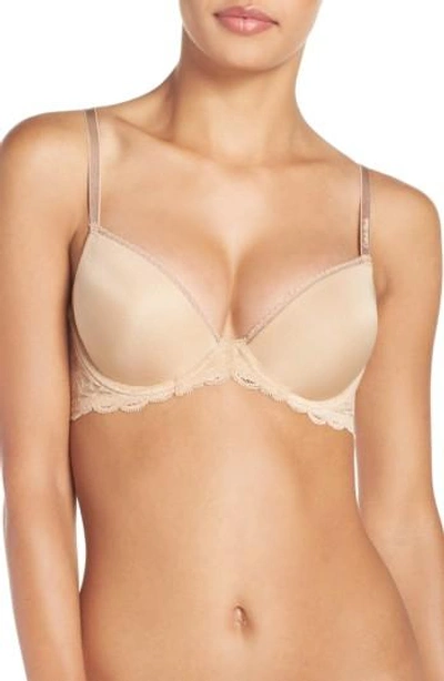Calvin Klein Seductive Comfort Lace Demi Lift Convertible Bra In Bare (nude 5)