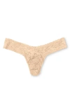 Hanky Panky Cotton With A Conscience Petite Low Rise Thong In Chai