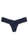 Hanky Panky Petite Signature Lace Low Rise Thong In Blue