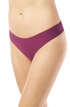 Commando 'butter' Stretch Modal Thong In Pinot
