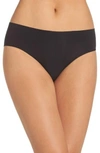 Dkny Classic Cotton Embroidered-waist Thong Underwear Dk5025 In Black