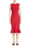 OSCAR DE LA RENTA STRETCH CREPE SHEATH DRESS,P17N221D