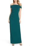 VINCE CAMUTO OFF THE SHOULDER GOWN,VC7M3976