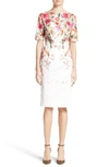 LELA ROSE CLAIRE WILD FLOWER PRINT SHEATH DRESS,PF179925
