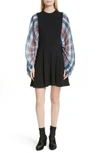 OPENING CEREMONY PLAID FLARE DRESS,F17TBH15081
