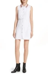 OPENING CEREMONY TRANSFORMER POPLIN DRESS WITH DETACHABLE EMBROIDERED COLLAR,F17ABK15076C